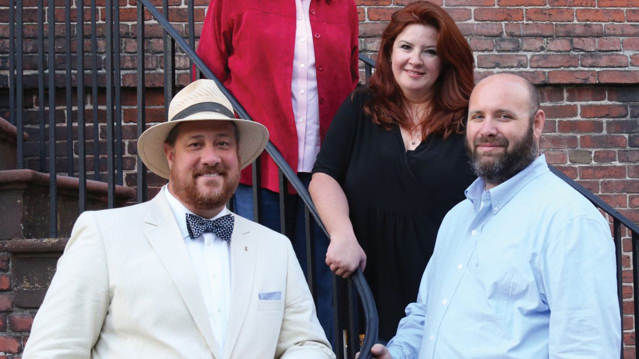 Tour guides in Savannah, Ga., are required to obtain a government permission slip before they can tell their stories. From left to right are IJ clients Dan Leger, Jean Soderlind, and Michelle and Steven Freenor.