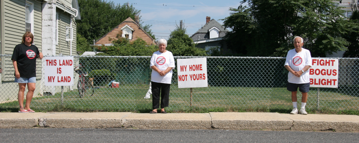 Long Branch Eminent Domain Signs Fence Hero Institute For Justice