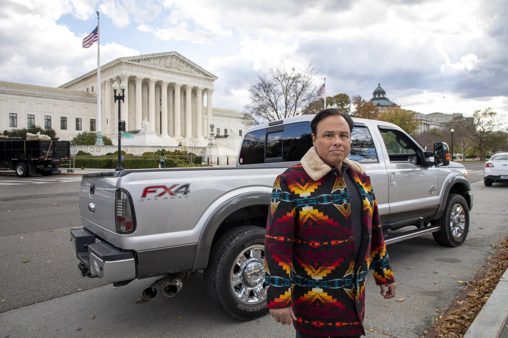 The U.S. Customs and Border Protection (CBP) agency seized and held Gerardo Serrano's truck-parked here in front of the U.S. Supreme Court-for over two years never granting him a hearing to get it back.  The CBP took the truck because he mistakenly left five low-caliber bullets inside the console, which the CBP called 