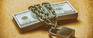 Money, Chain, Lock around stack of money