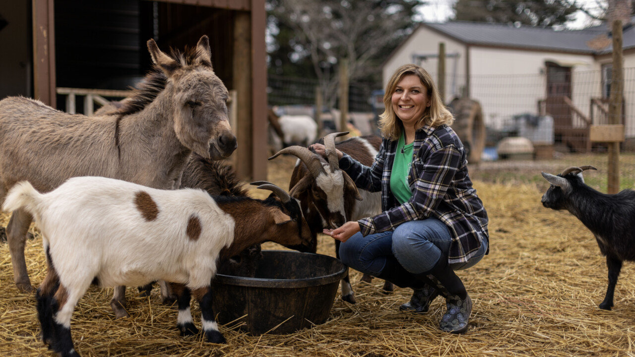 Kimberly Dunckel and her family runs Fairytale Farm Animal Sanctuary in Winston-Salem, N.C.