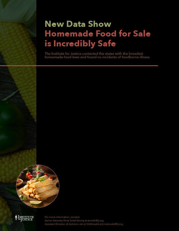 New Data Show Homemade Food for Sale is Incredibly Safe