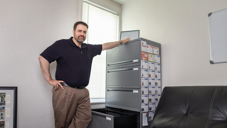 IJ client Kevin Gaughen has worked in Pennsylvania real estate for 20 years. Even though he works at home or on the road, a state law requires him to maintain an office he doesn’t use.