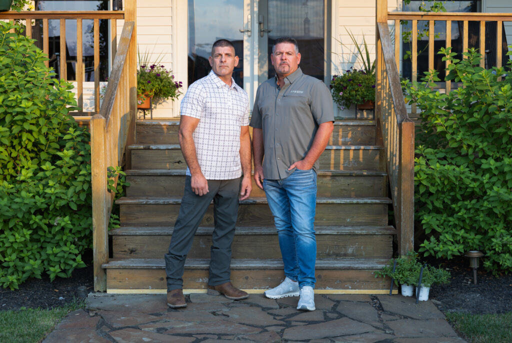 Joe and Russell Marino Jr. at their family home in New Jersey. Their case against agency courts is headed to the U.S. Supreme Court.