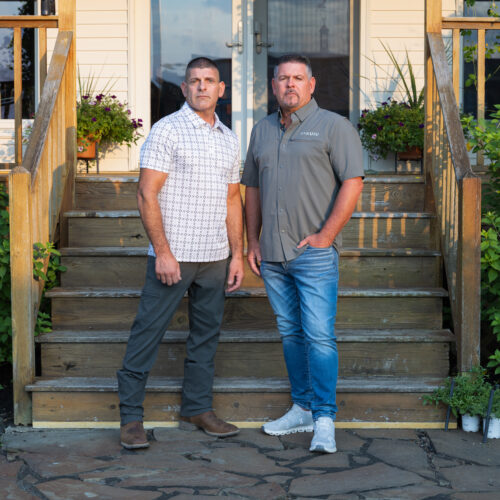Joe and Russell Marino Jr. at their family home in New Jersey. Their case against agency courts is headed to the U.S. Supreme Court.